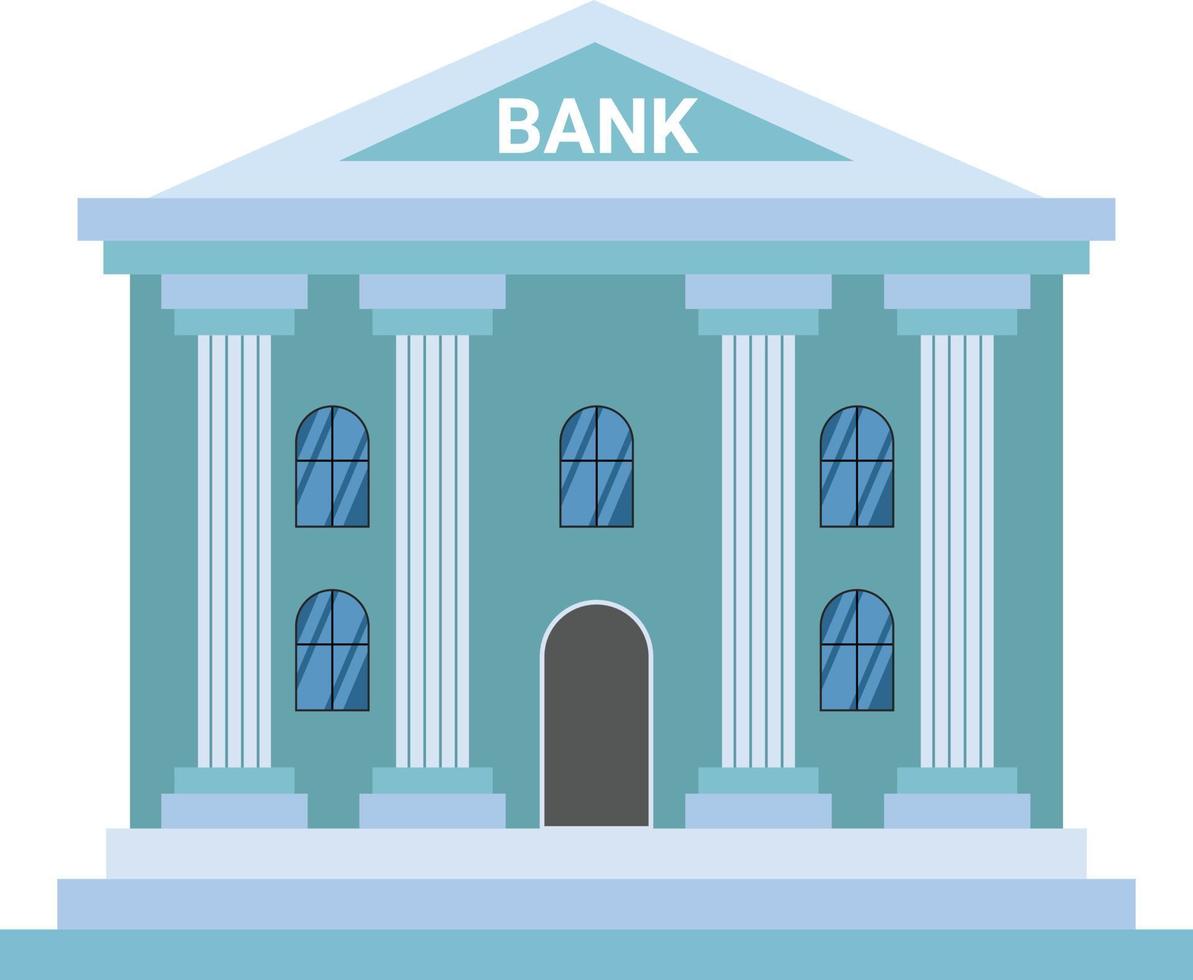 geïsoleerde bankgebouw vectorillustratie vector