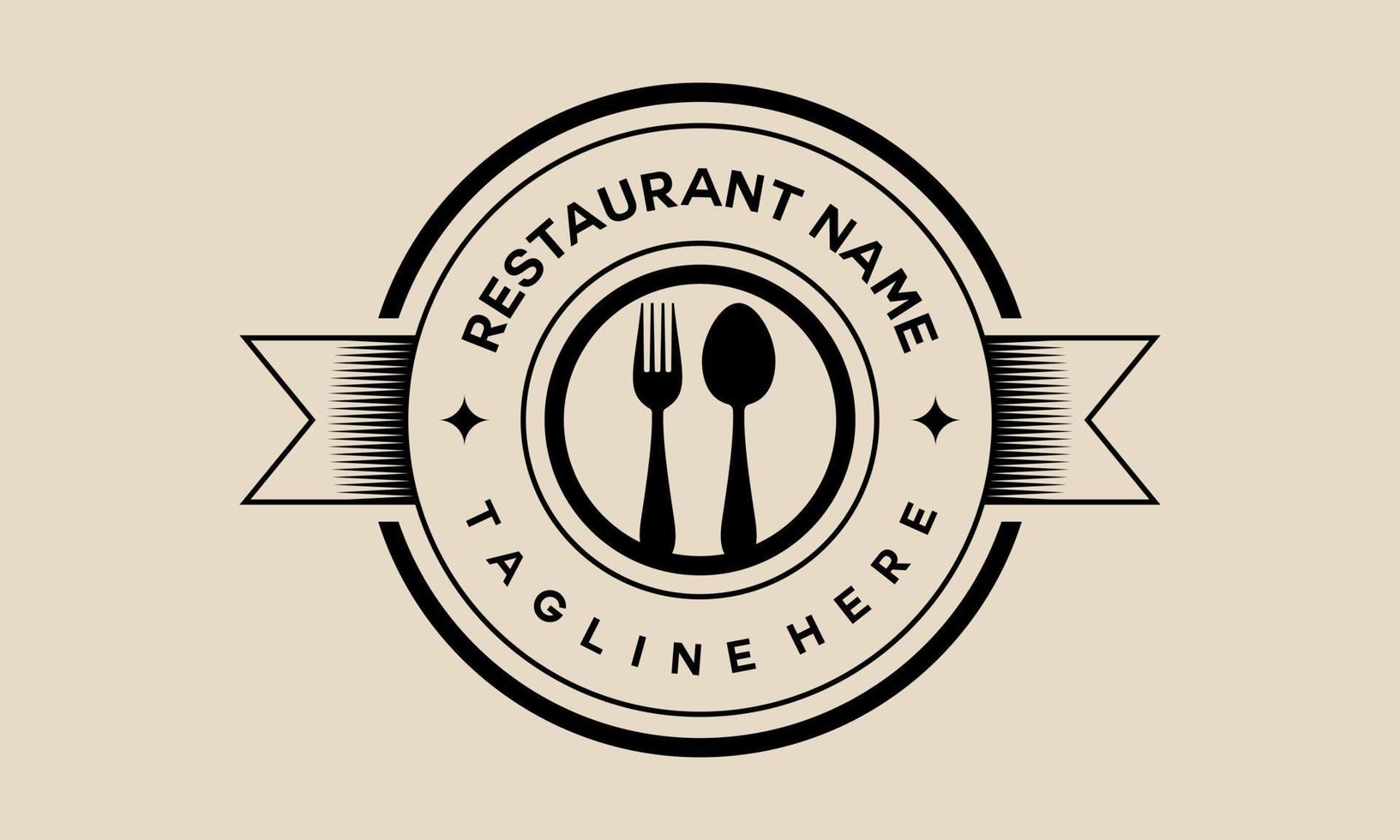 restaurant logo ontwerp sjabloon vector