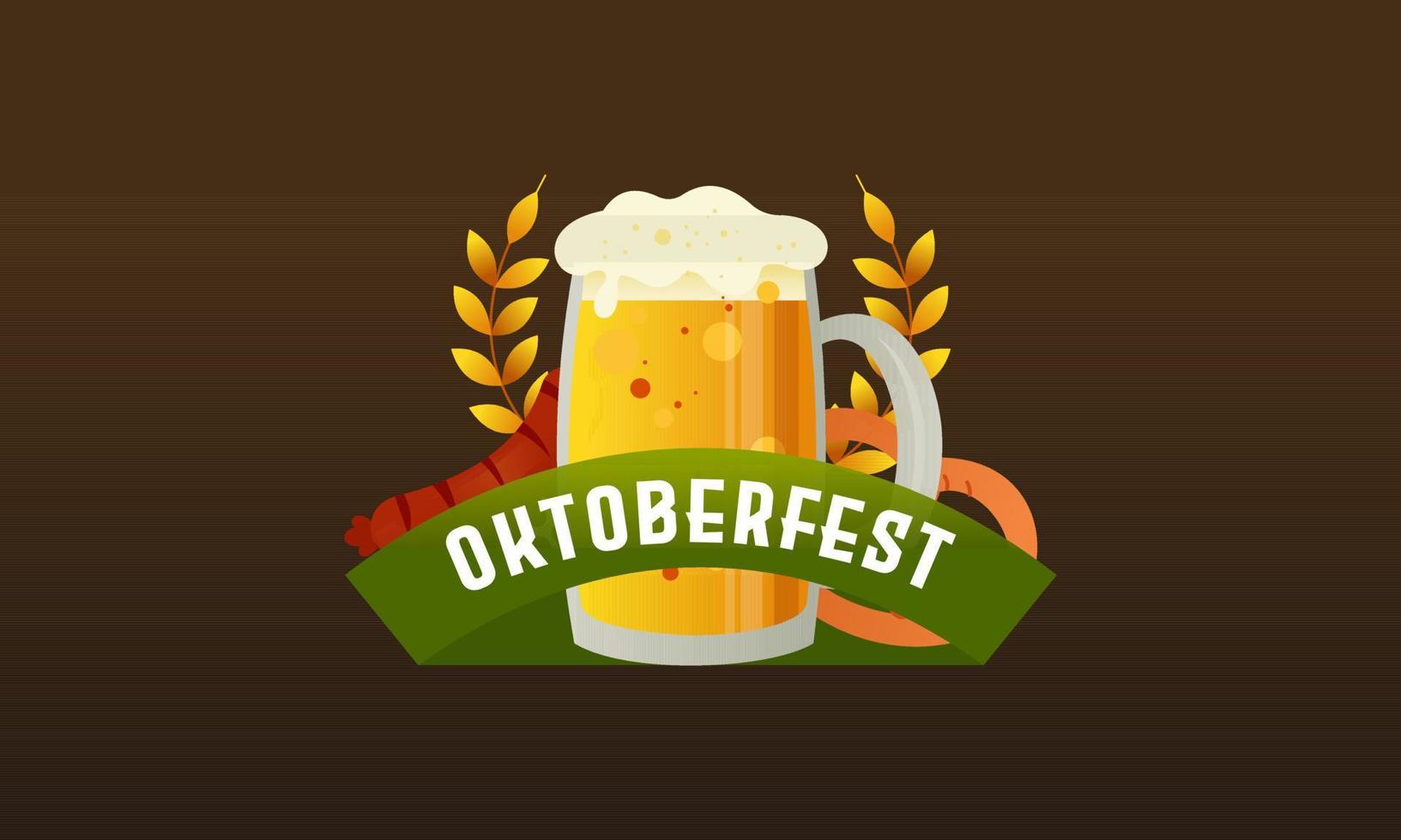 realistische oktoberfest bierfestival achtergrond kan worden gebruikt voor postersjabloon vector