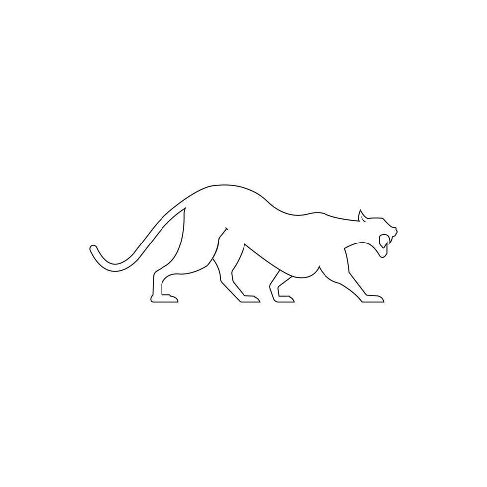 puma pictogram vector illustratie ontwerpsjabloon.