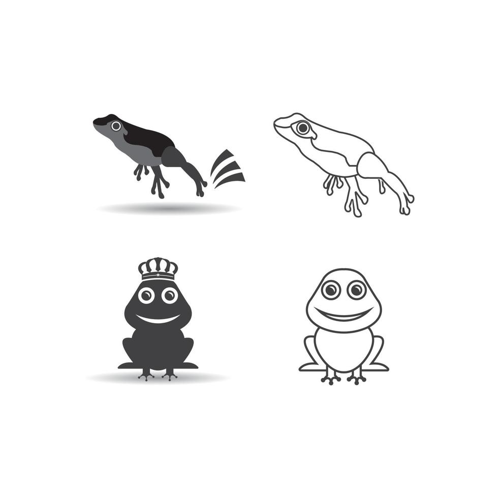 kikker pictogram. vector illustratie sjabloonontwerp.