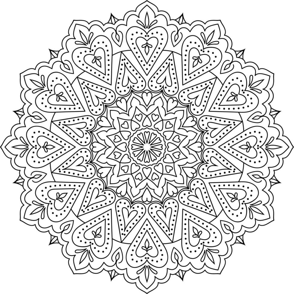 mandala achtergrond met liefde kunst. vector