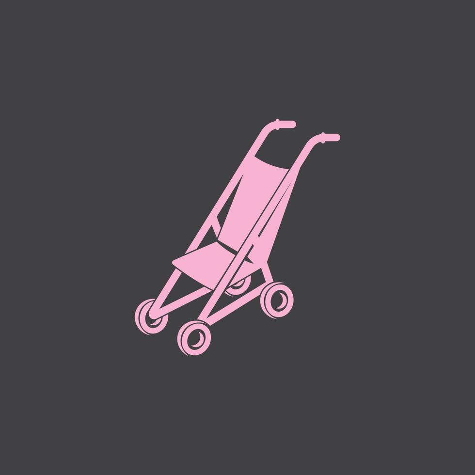 kinderwagen pictogram vector illustratie sjabloonontwerp