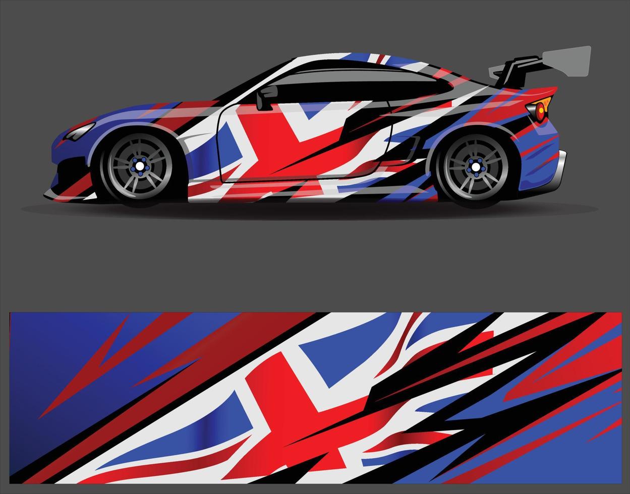 auto wrap sticker vinyl sticker ontwerpen concept. auto-ontwerp geometrische streep tijger achtergrond voor wrap voertuigen raceauto's bestelwagens en livery vector