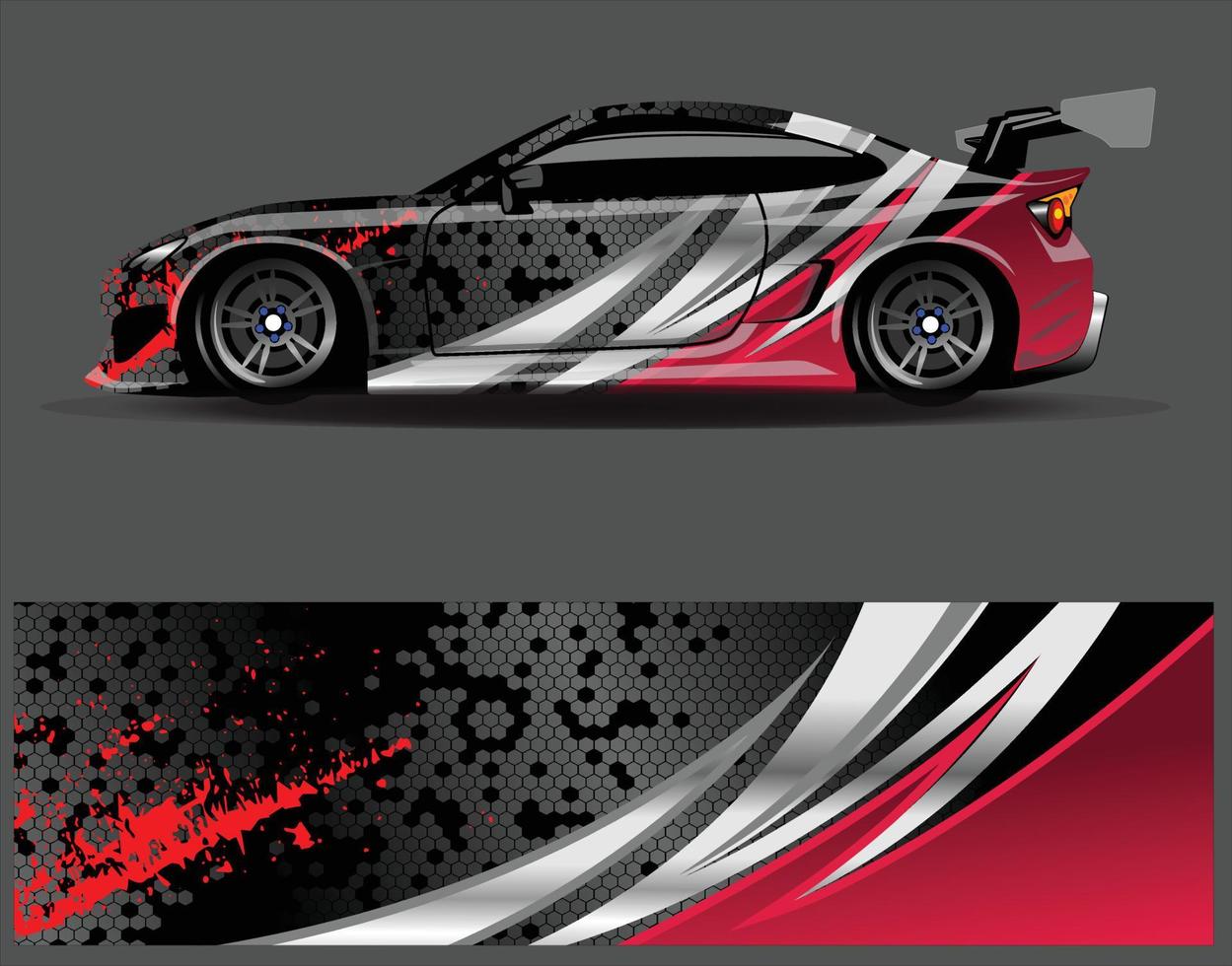 auto wrap sticker graphics. abstracte adelaarsstreep grunge race- en sportachtergrond voor racekleuren of dagelijks gebruik auto vinyl sticker vector