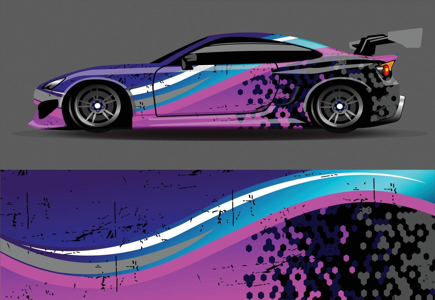 auto wrap sticker vinyl sticker ontwerpen concept. auto-ontwerp geometrische streep tijger achtergrond voor wrap voertuigen raceauto's bestelwagens en livery vector