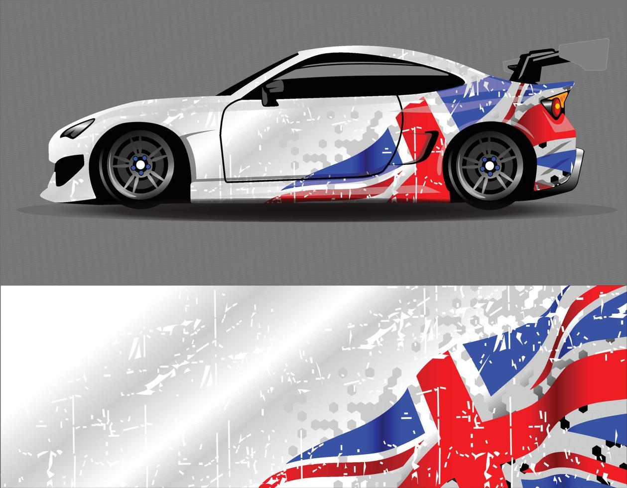 auto wrap sticker vinyl sticker ontwerpen concept. auto-ontwerp geometrische streep tijger achtergrond voor wrap voertuigen raceauto's bestelwagens en livery vector