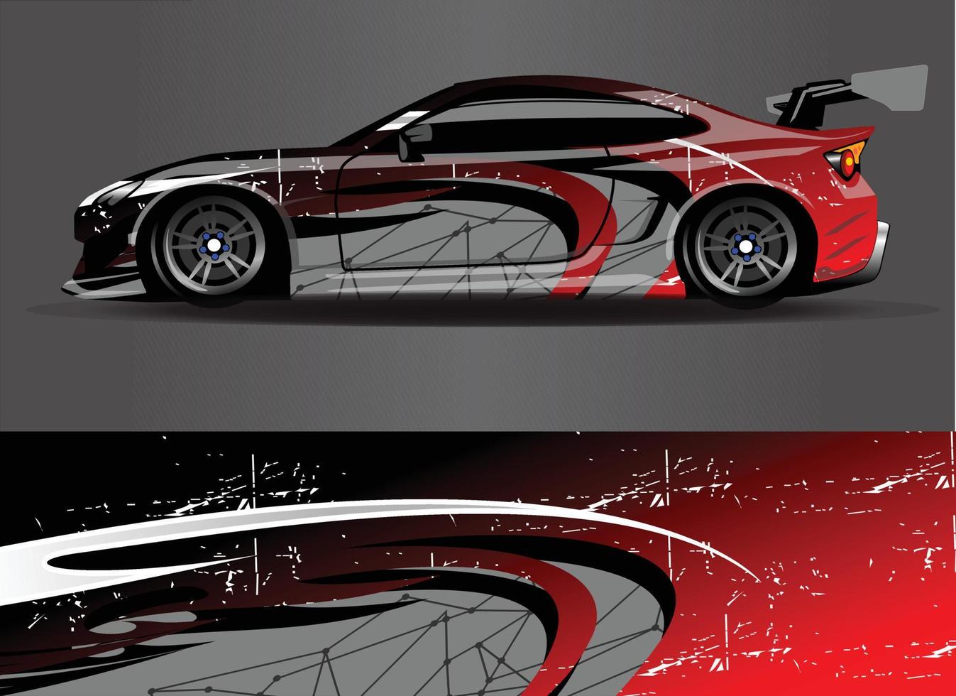 auto wrap ontwerp vector. grafische abstracte streep racen achtergrond kit ontwerpen voor wrap voertuig race auto rally avontuur en livery vector