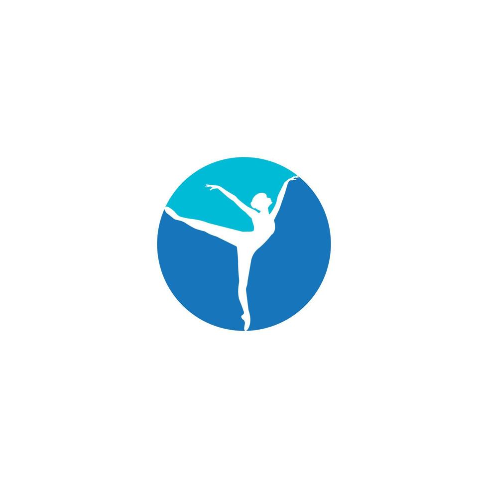 ballet-logo. vector illustratie sjabloonontwerp.