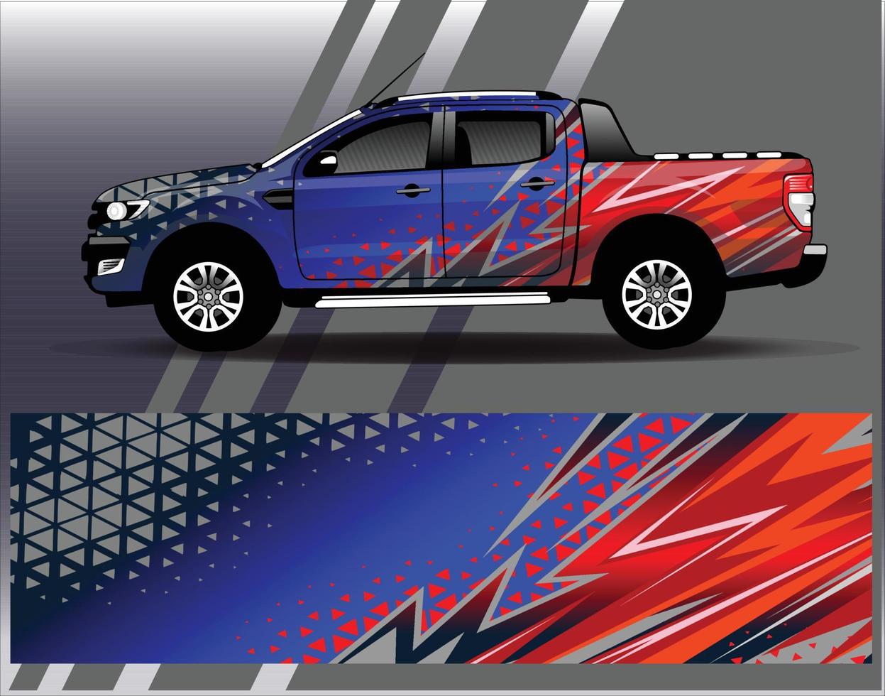 auto wrap ontwerp vector. grafische abstracte streep racen achtergrond kit ontwerpen voor wrap voertuig race auto rally avontuur en livery vector