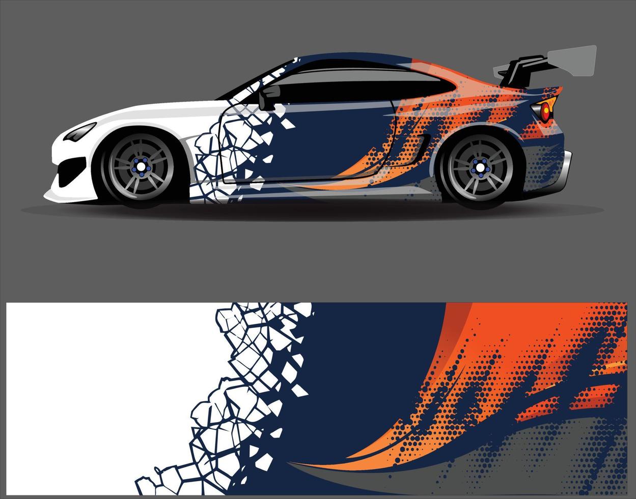 auto wrap sticker graphics. abstracte adelaarsstreep grunge race- en sportachtergrond voor racekleuren of dagelijks gebruik auto vinyl sticker vector