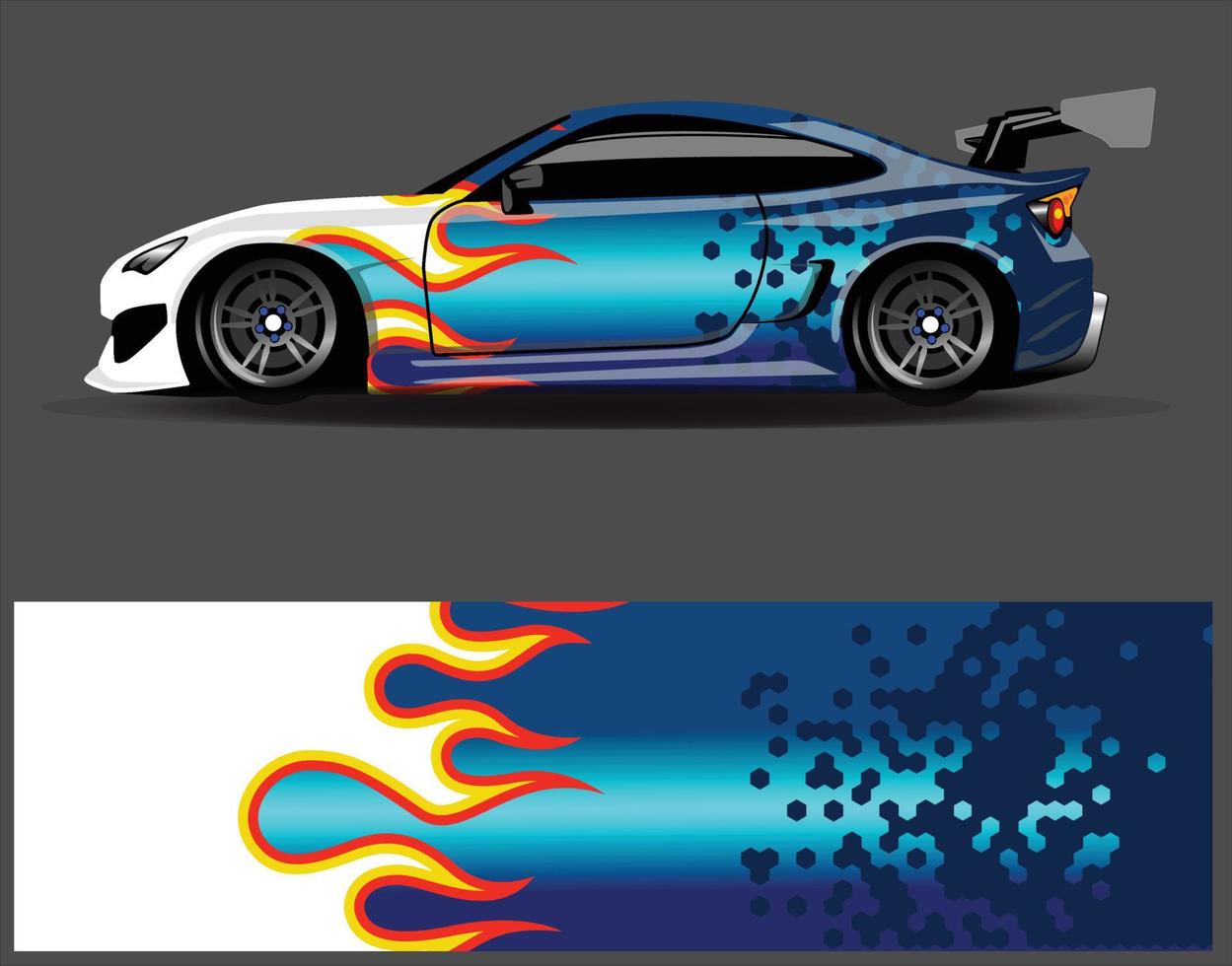 grafische abstracte streep race-achtergrondontwerpen voor voertuig rally race-avontuur en autorace-livrei vector