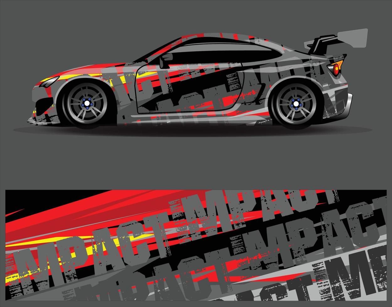 auto wrap sticker vinyl sticker ontwerpen concept. auto-ontwerp geometrische streep tijger achtergrond voor wrap voertuigen raceauto's bestelwagens en livery vector