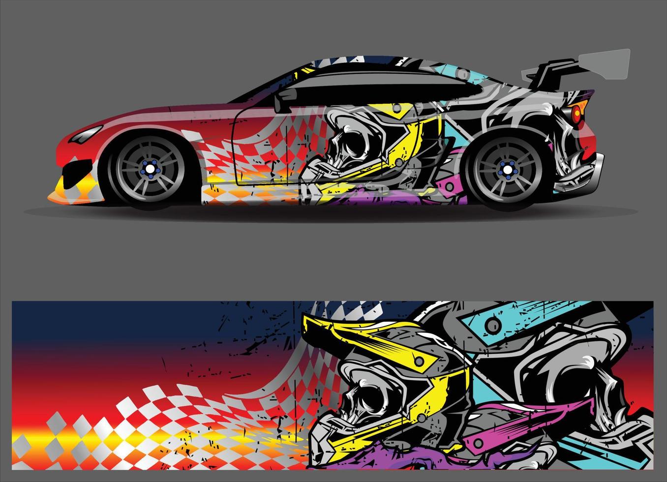 auto wrap sticker vinyl sticker ontwerpen concept. auto-ontwerp geometrische streep tijger achtergrond voor wrap voertuigen raceauto's bestelwagens en livery vector