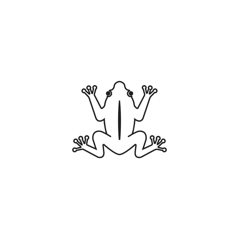 kikker pictogram. vector illustratie ontwerpsjabloon.