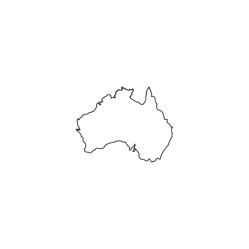 Australië Kaartpictogram. vector