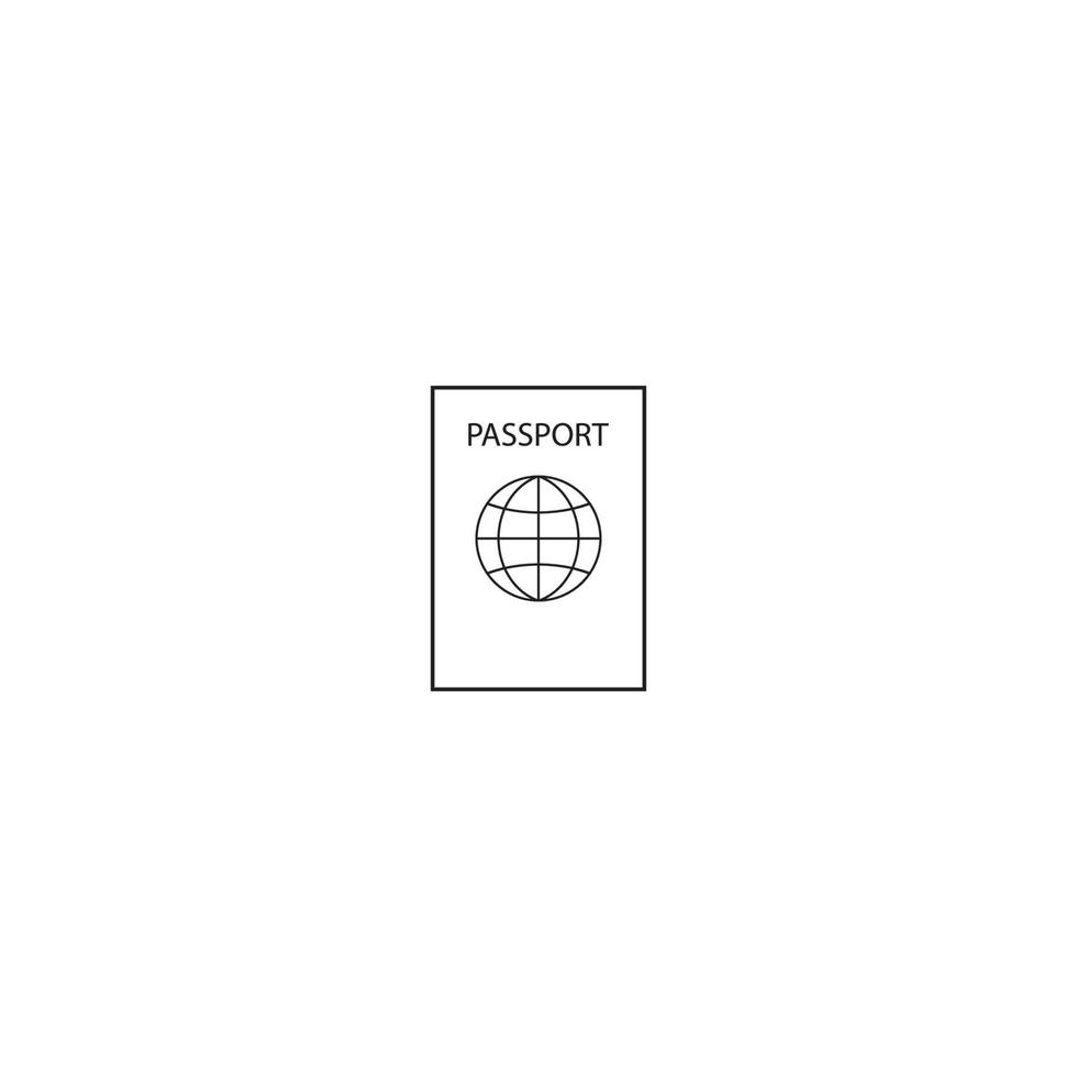 paspoort icoon. vector illustratie ontwerpsjabloon.