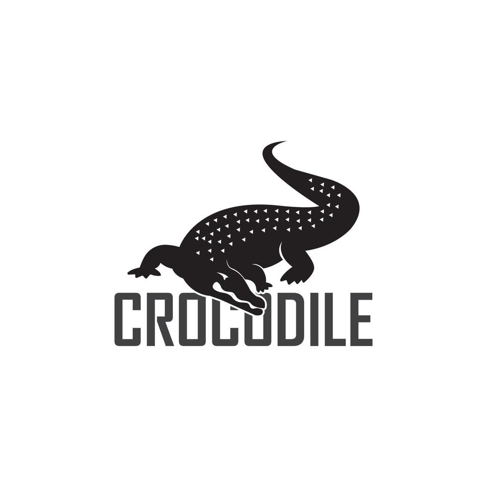 krokodil logo. vector illustratie sjabloonontwerp.
