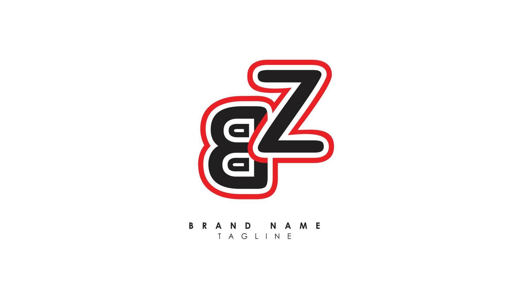 alfabet letters initialen monogram logo zb, bz, z en b vector