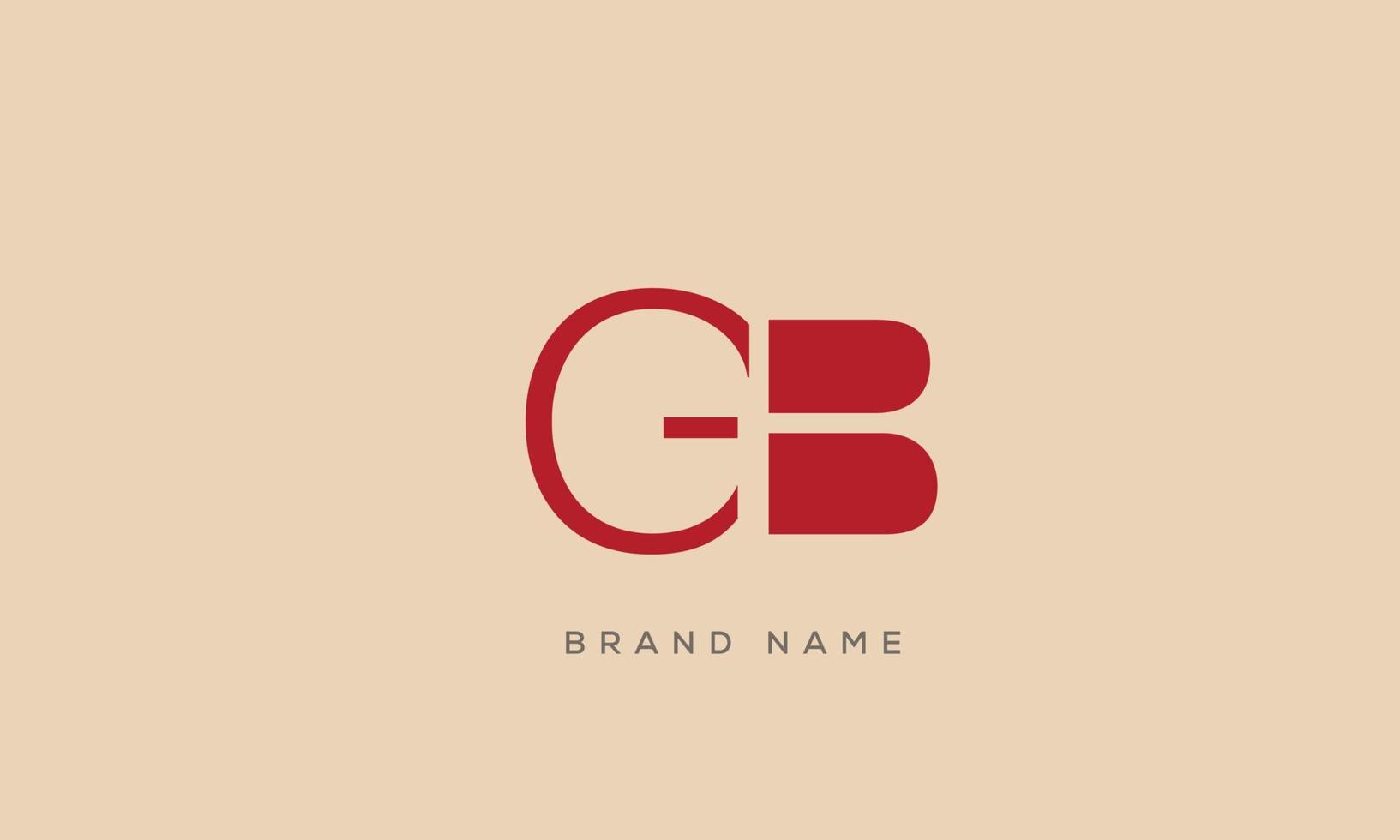alfabet letters initialen monogram logo gb, bg, g en b vector