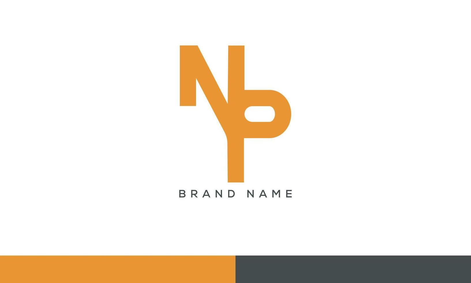 alfabet letters initialen monogram logo np, pn, n en p vector