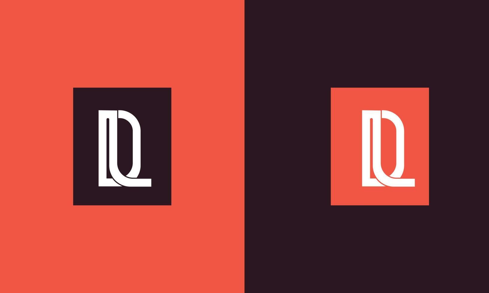 alfabet letters initialen monogram logo dl, ld, d en l vector