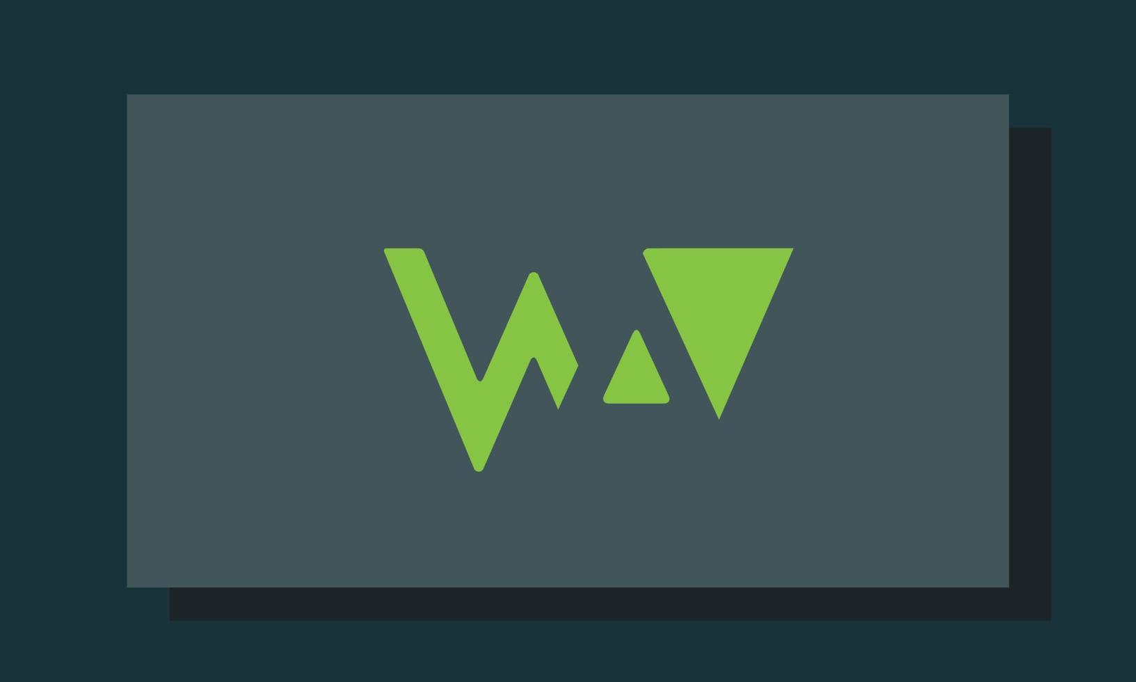 alfabet letters initialen monogram logo wa, aw, w en a vector