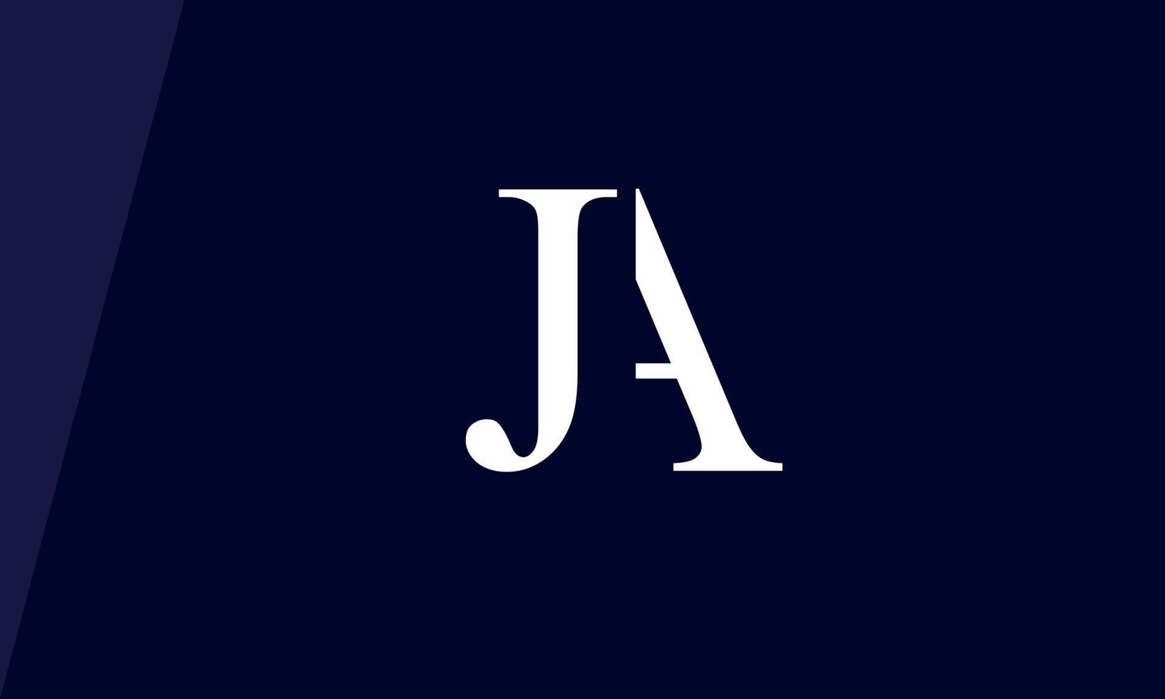 alfabet letters initialen monogram logo ja, aj, j en a vector