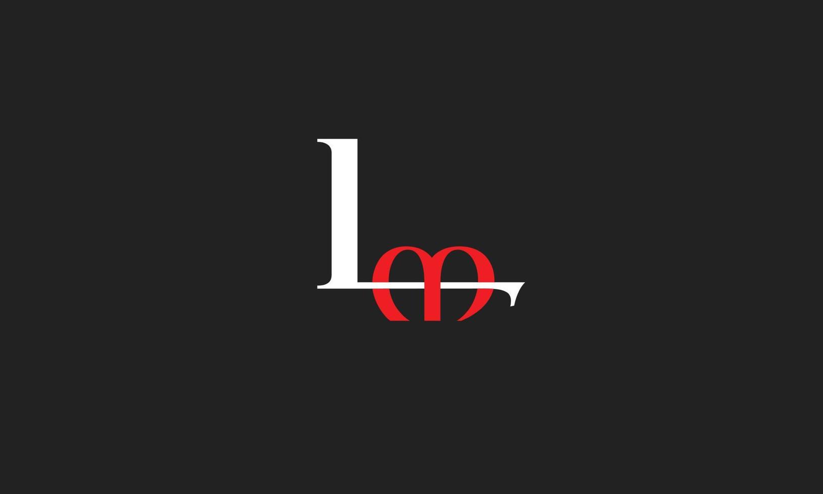 alfabet letters initialen monogram logo lm, ml, l en m vector