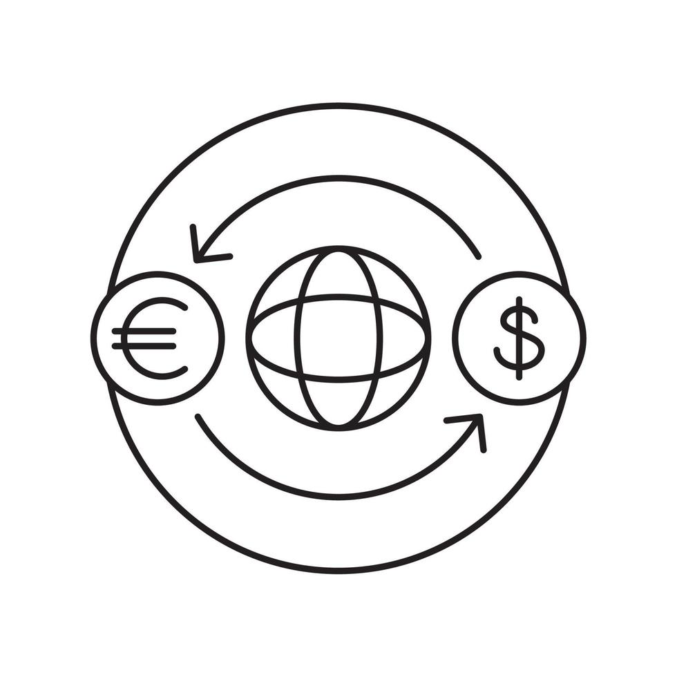 wereld geld wisselen vector