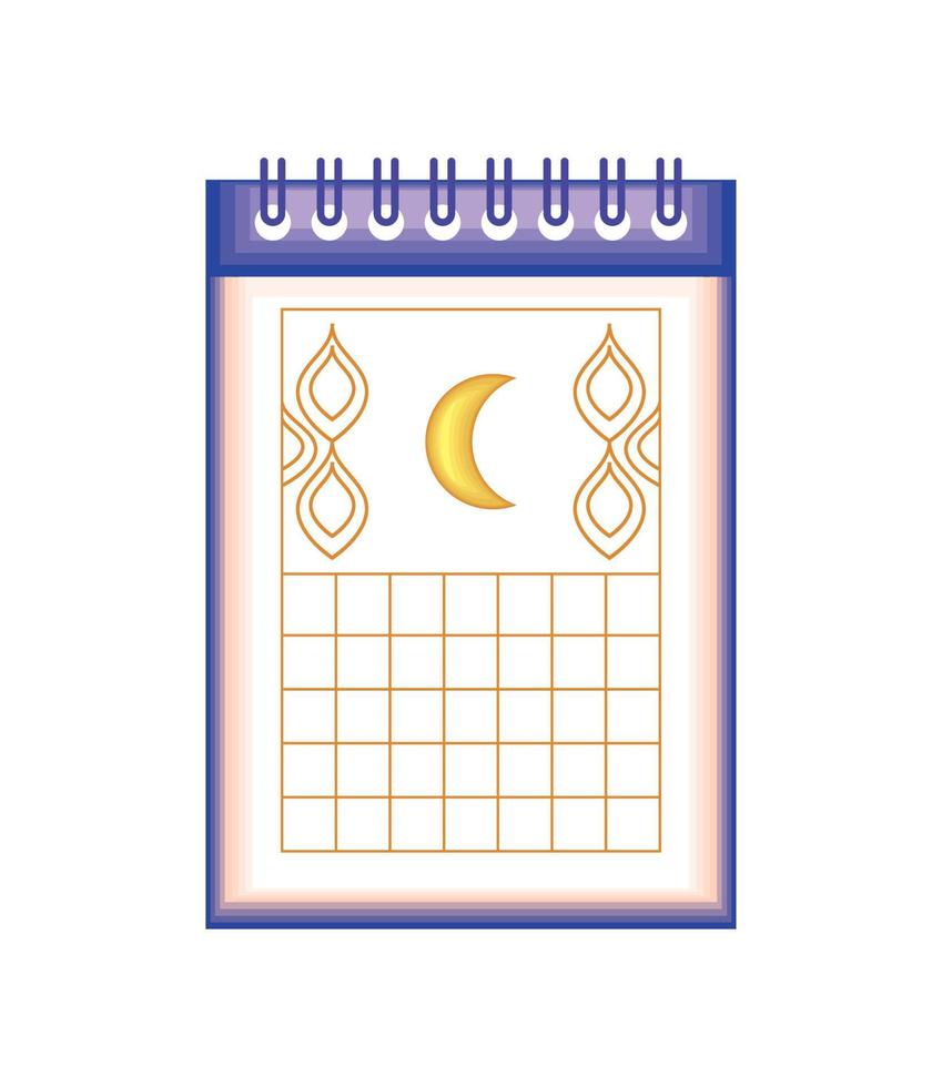 ramadan kalender icoon vector