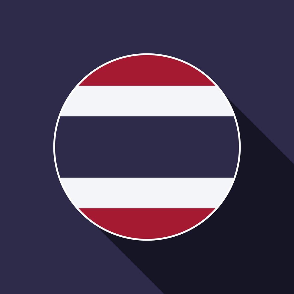 land thailand. vlag van thailand. vectorillustratie. vector