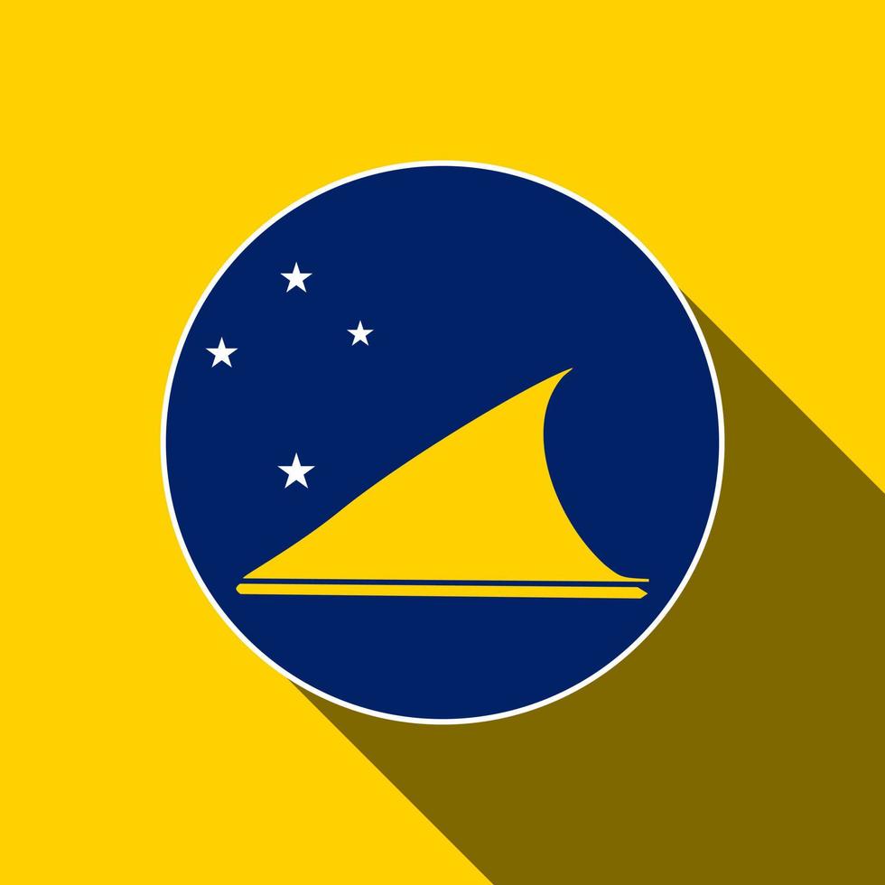 land tokelau. tokelau vlag. vectorillustratie. vector