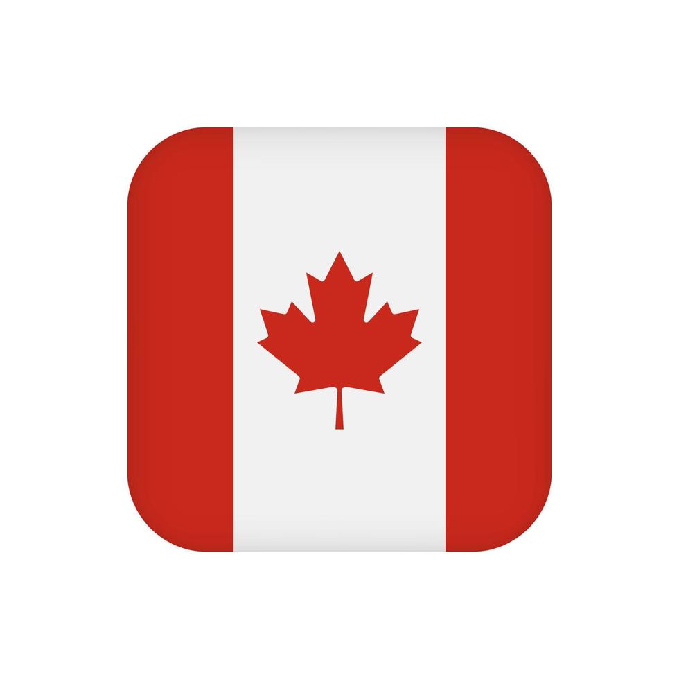 Canadese vlag, officiële kleuren. vectorillustratie. vector