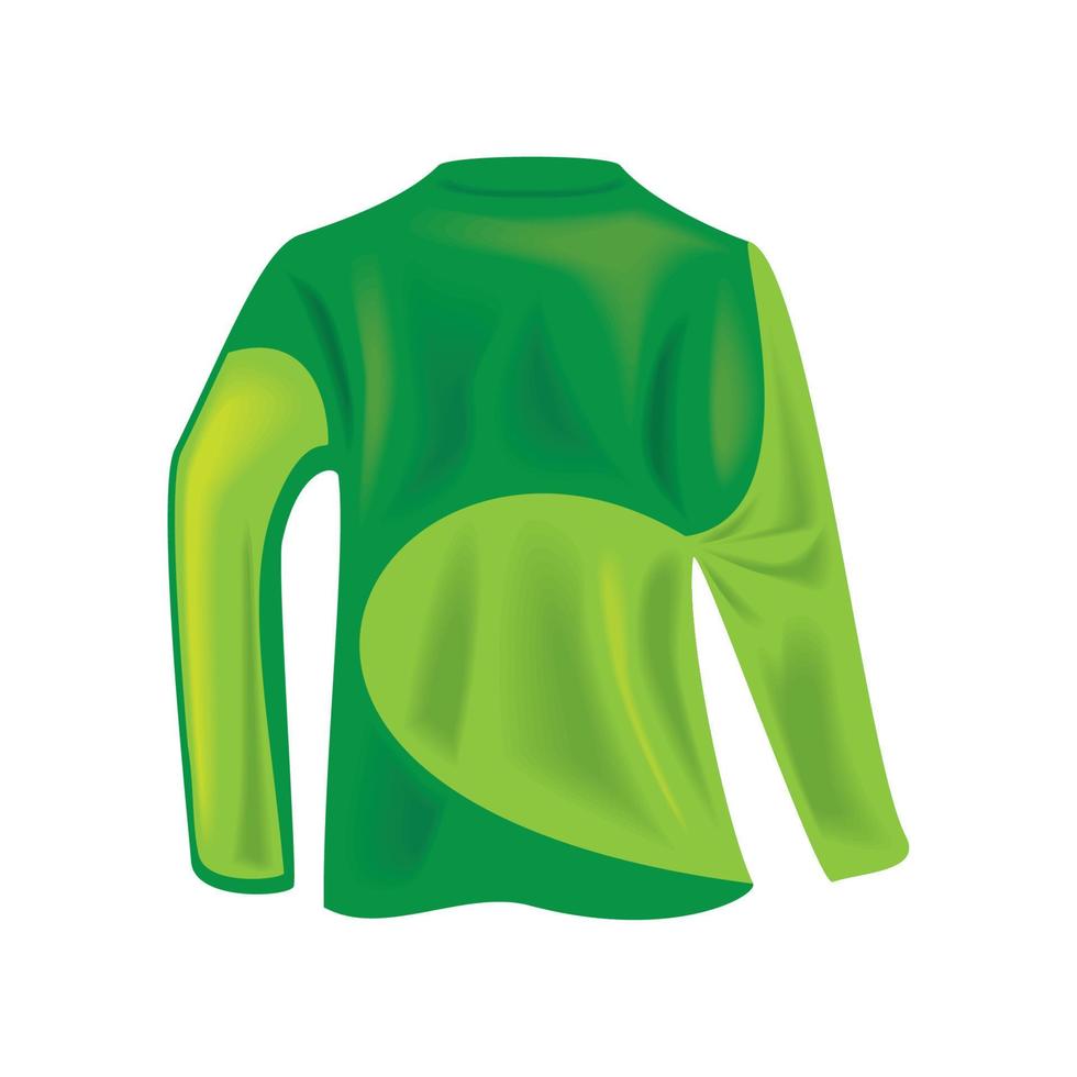 groen shirt met lange mouwen vector