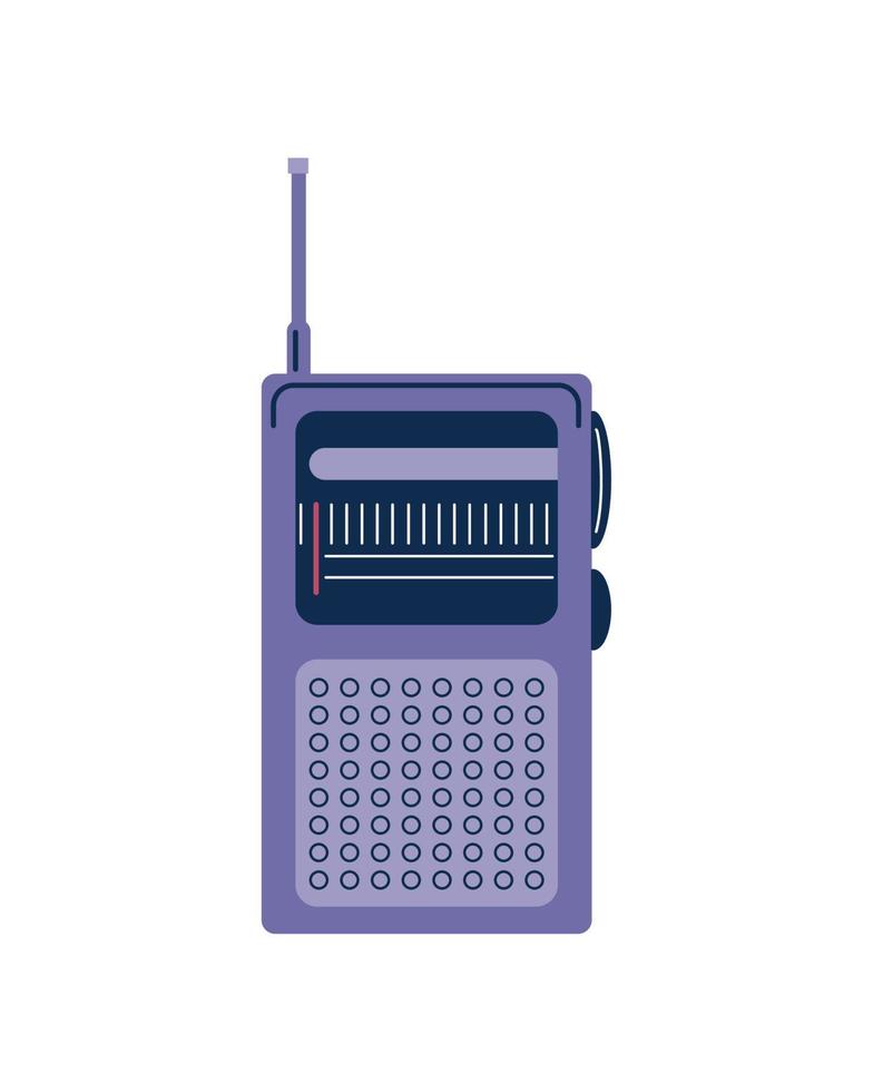 retro draagbare radio vector