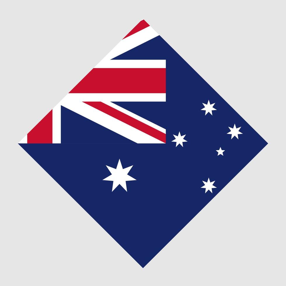 vlag van australië, officiële kleuren. vectorillustratie. vector