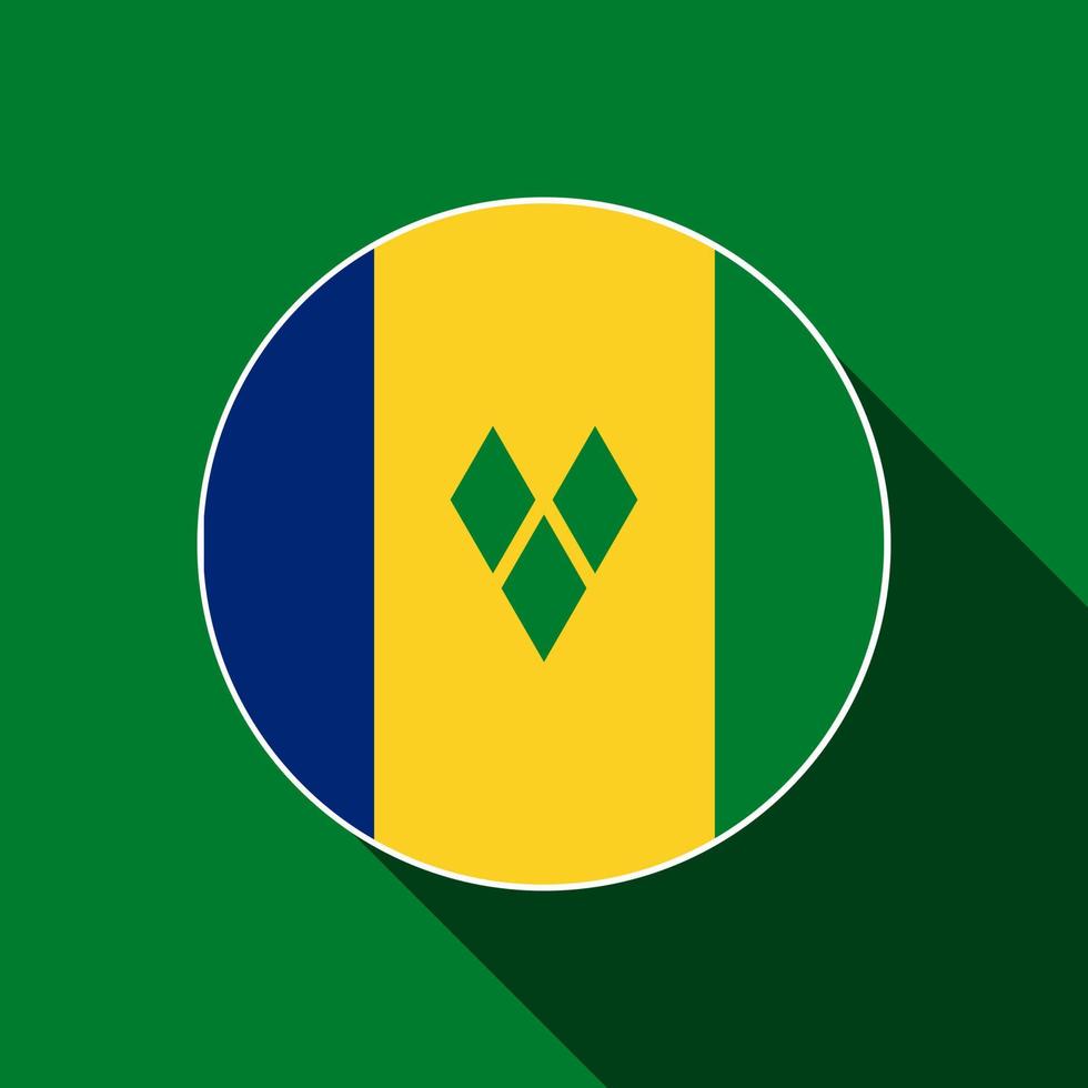 land vincent en de grenadines. vincent en de vlag van de grenadines. vectorillustratie. vector