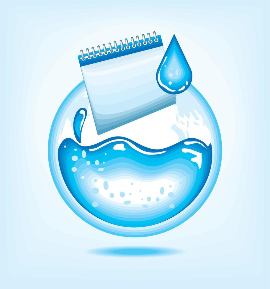wereld water dag kalender vector