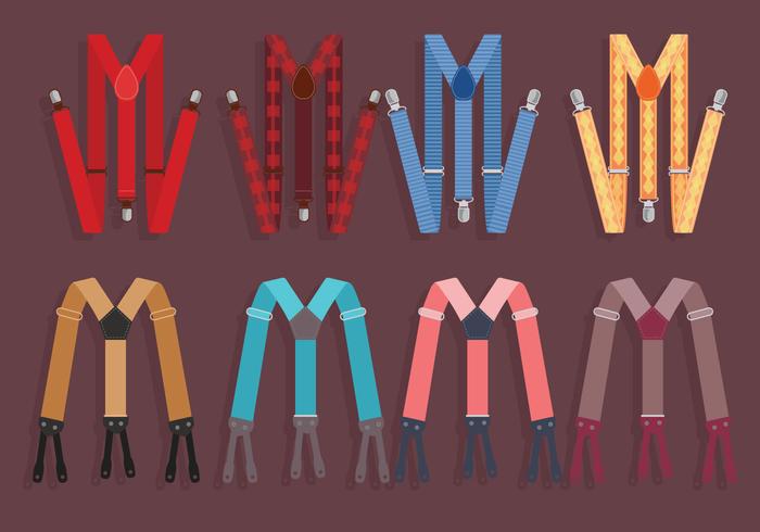 Suspenders Kleurrijke Vector