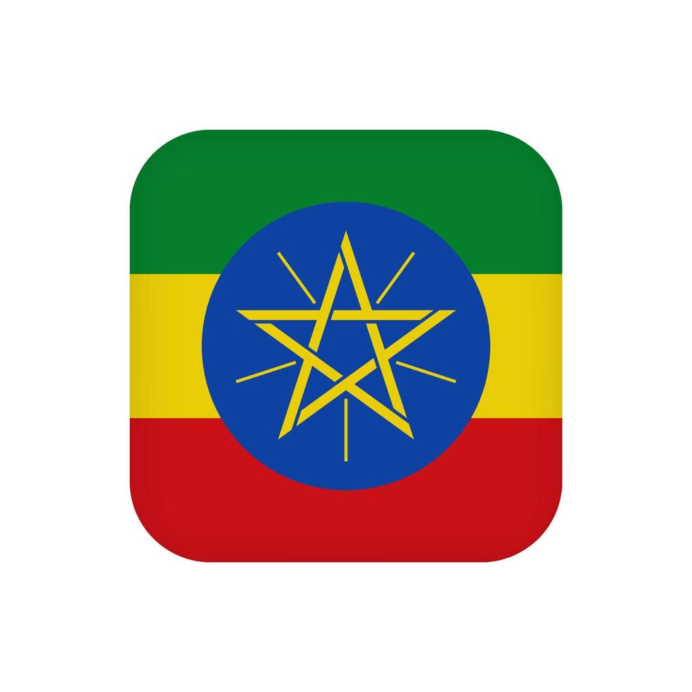 vlag van ethiopië, officiële kleuren. vectorillustratie. vector