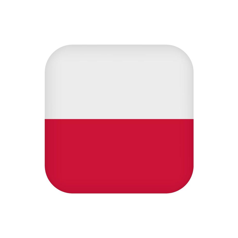 vlag van polen, officiële kleuren. vectorillustratie. vector