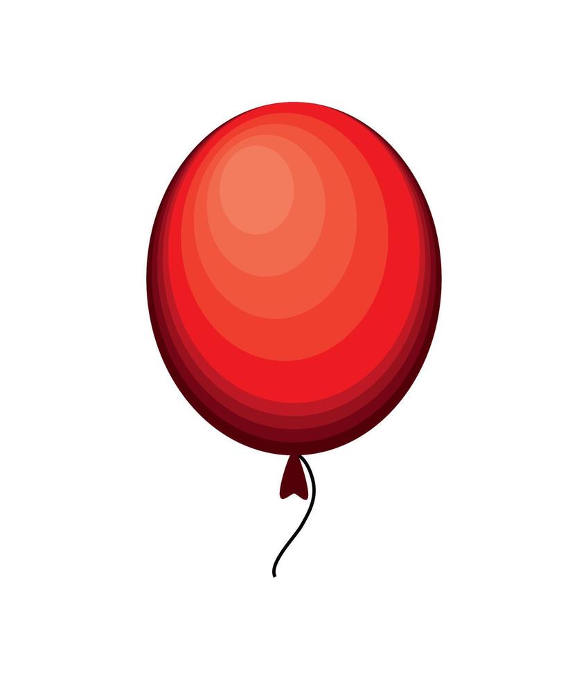 rode ballon decoratie vector