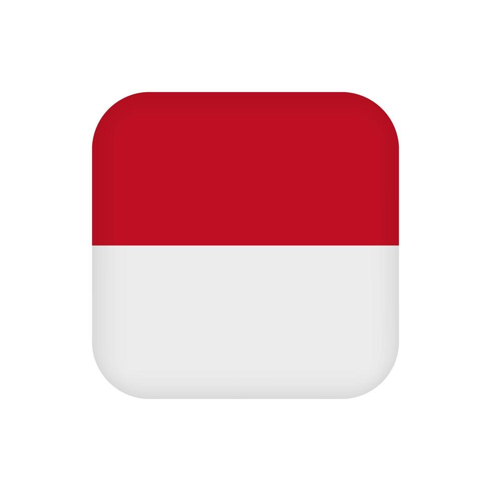 vlag van monaco, officiële kleuren. vectorillustratie. vector