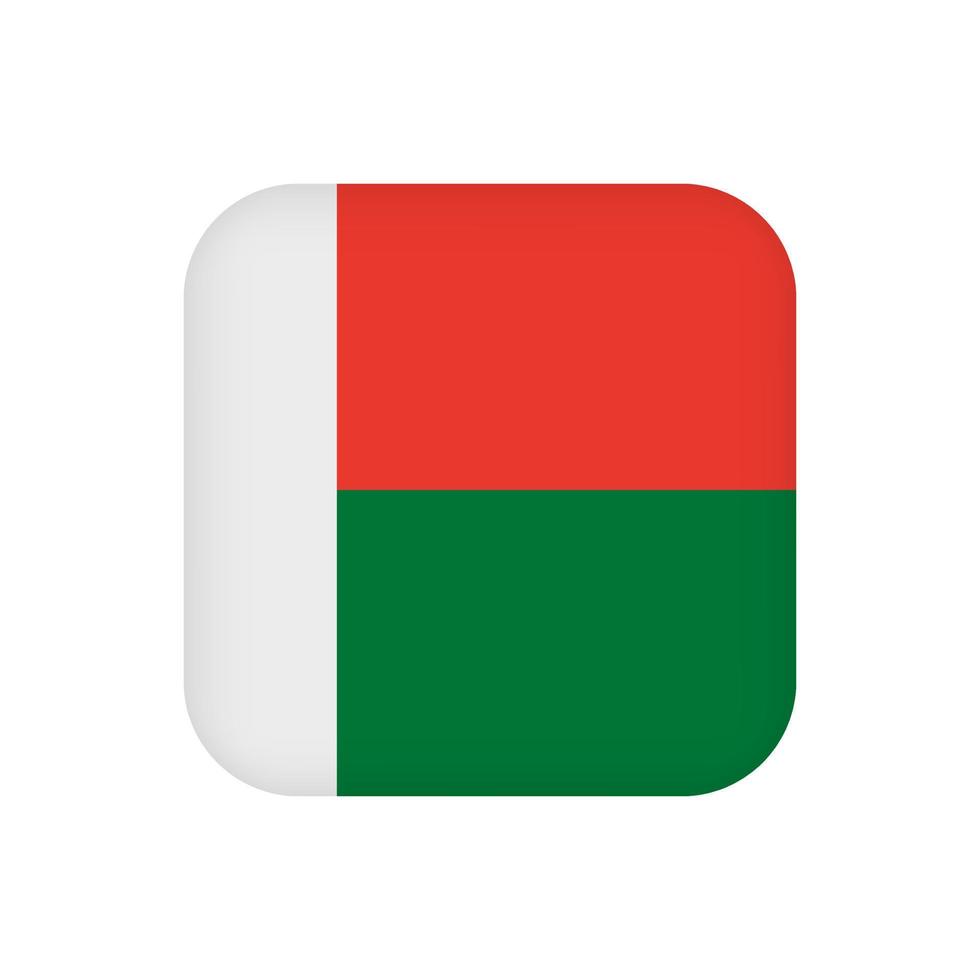 vlag van madagaskar, officiële kleuren. vectorillustratie. vector