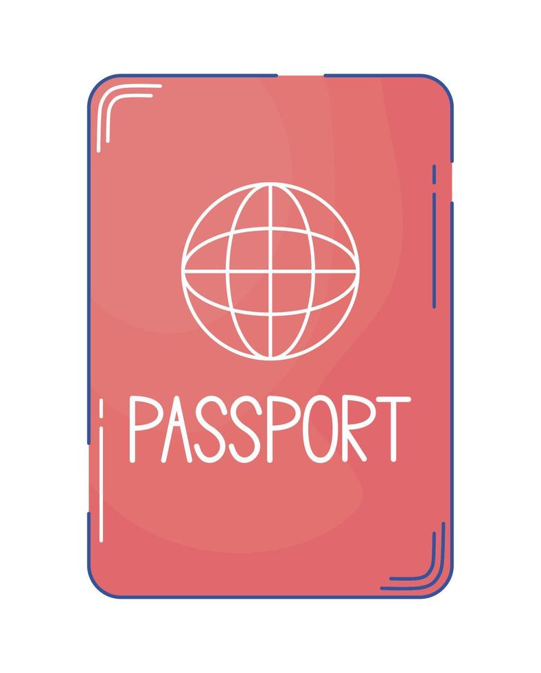 paspoort reis en reizen vector