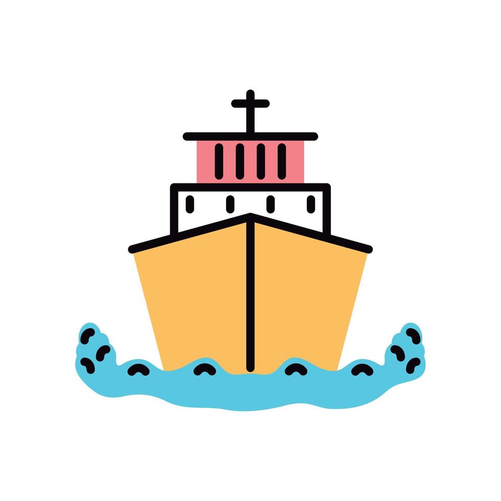 cruise boot vervoer vector