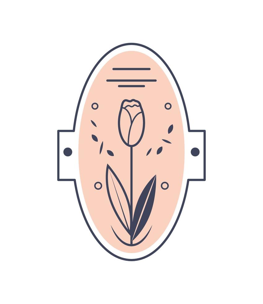 bloemen bloem badge vector