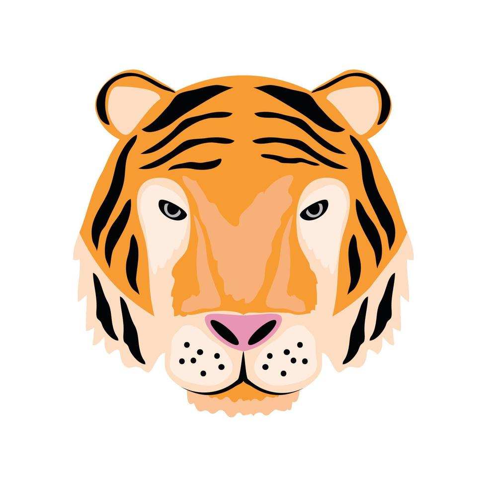 tijgergezicht katachtig vector