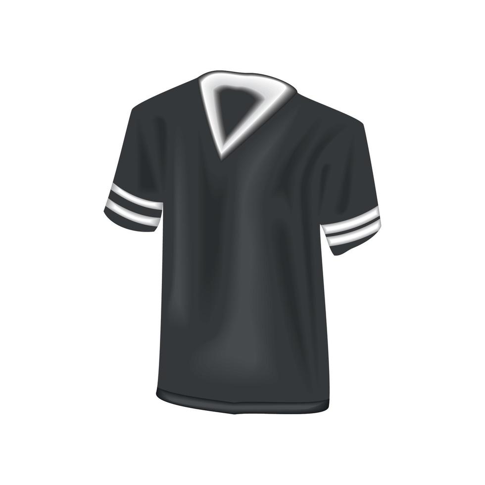 zwart realistisch shirt vector